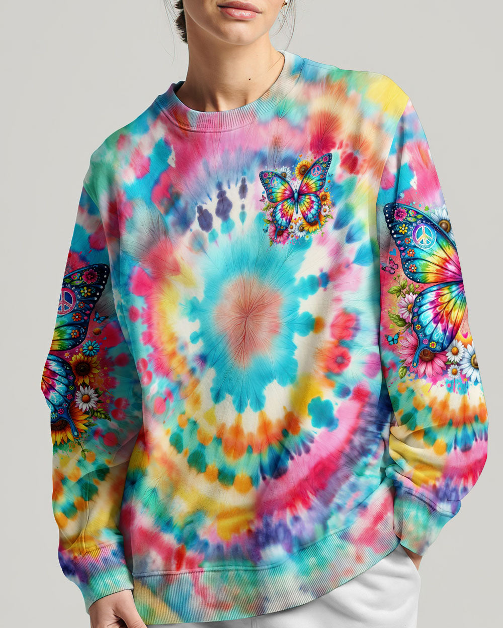TODAY'S MOMENTS ARE TOMORROW'S MEMORIES BUTTERFLY TIE DYE ALL OVER PRINT - TY2301241