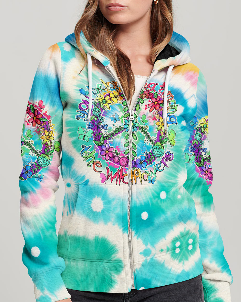 YOU BELONG AMONG THE WILDFLOWERS TIE DYE ALL OVER PRINT - TY2305241