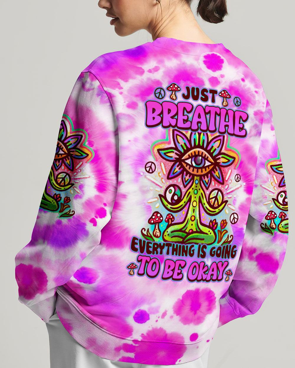 JUST BREATHE TIE DYE ALL OVER PRINT - TY2305242