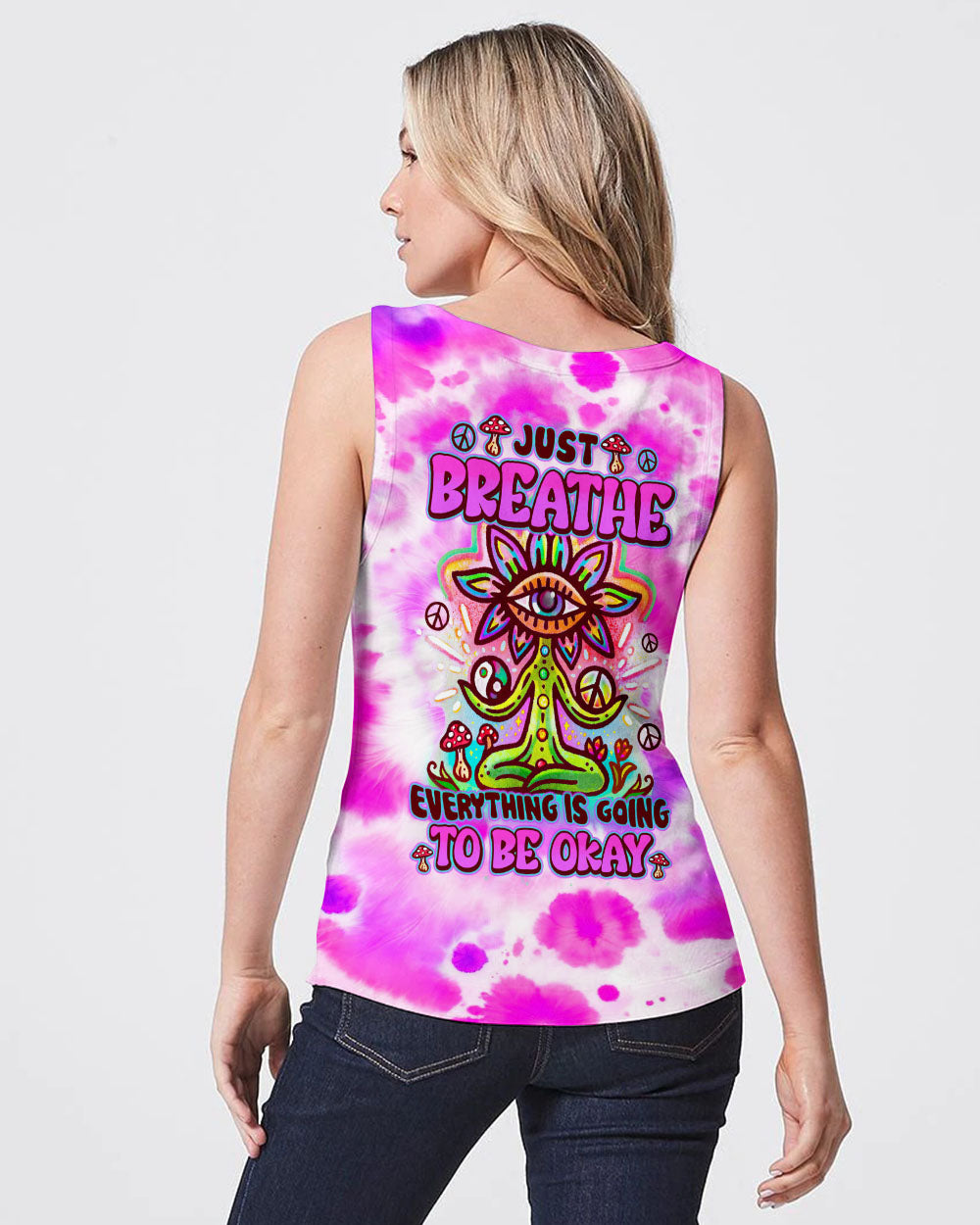 JUST BREATHE TIE DYE ALL OVER PRINT - TY2305242