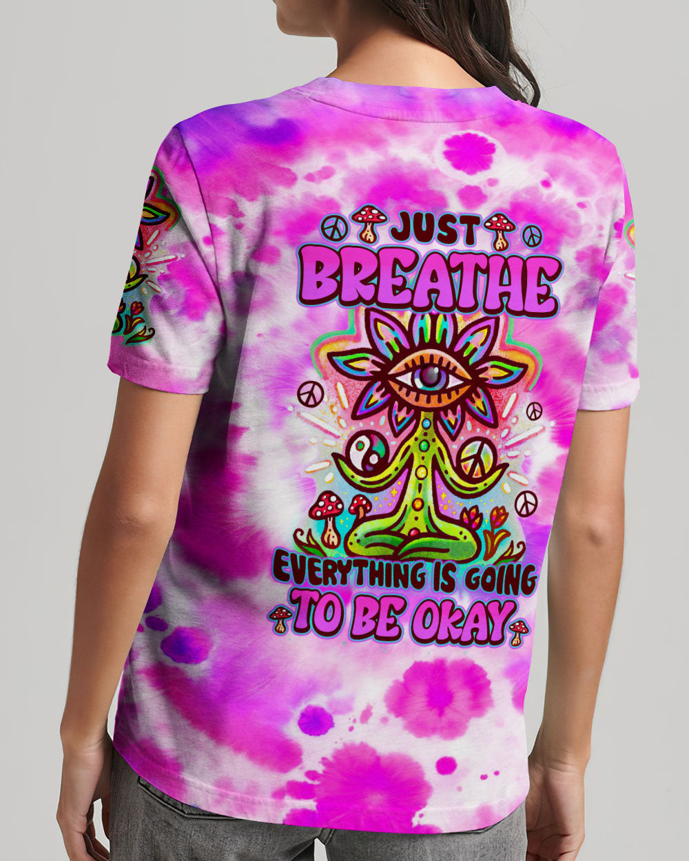 JUST BREATHE TIE DYE ALL OVER PRINT - TY2305242