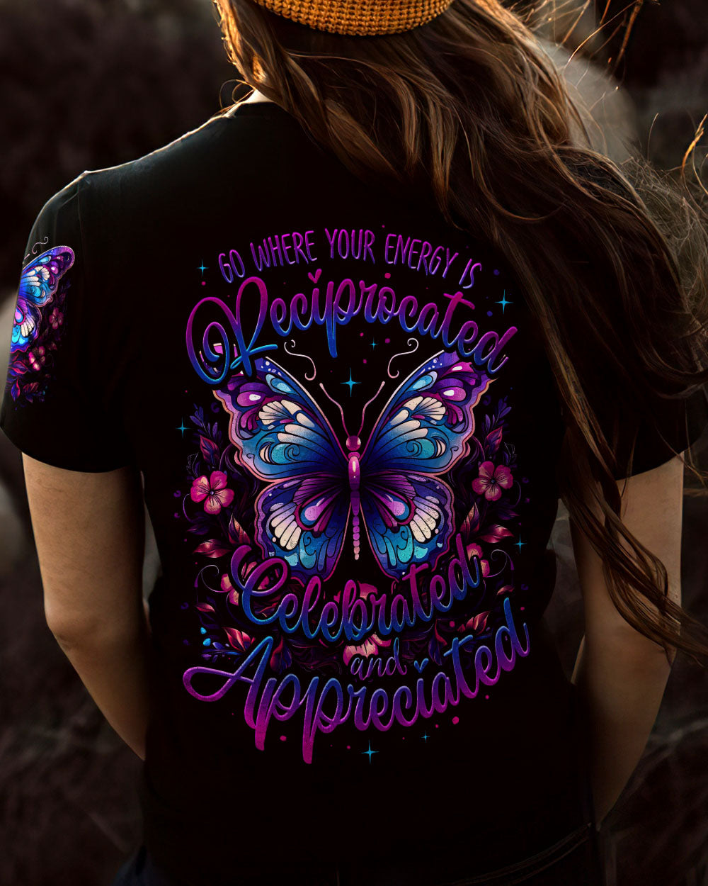 YOUR ENERGY IS CELEBRATED BUTTERFLY ALL OVER PRINT - TY2308232