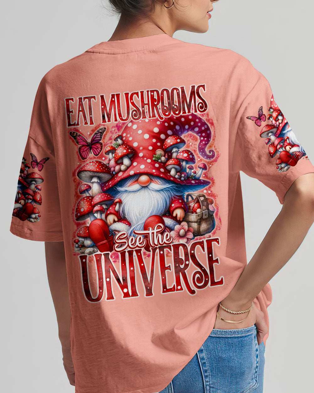 EAT MUSHROOMS SEE THE UNIVERSE GNOME ALL OVER PRINT - TY2404241