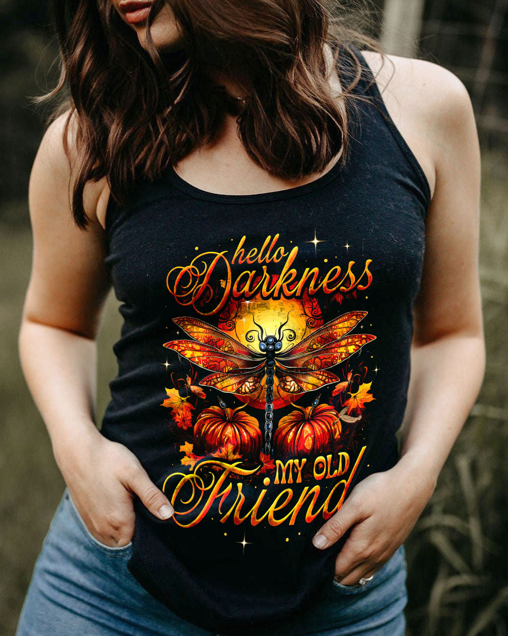 HELLO DARKNESS MY OLD FRIEND DRAGONFLY ALL OVER PRINT - TY2407231