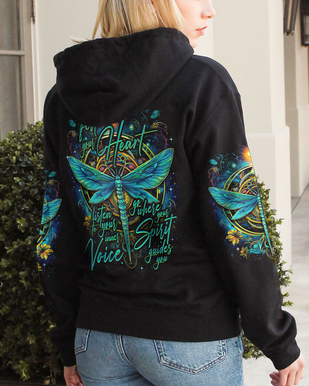 FOLLOW YOUR HEART DRAGONFLY ALL OVER PRINT - TY2408234