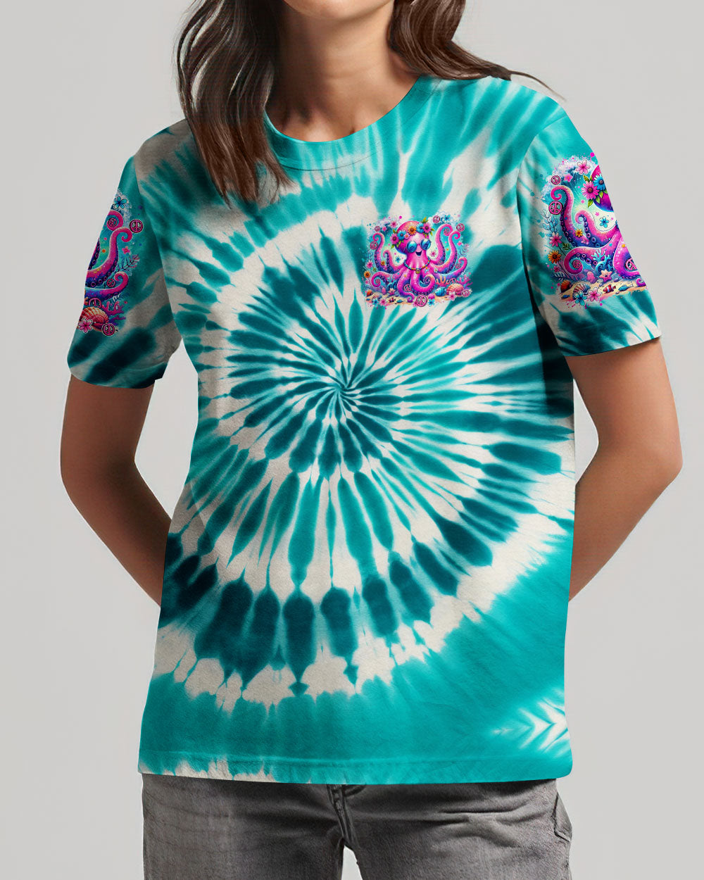 SOMETIMES I WISH I WAS AN OCTOPUS TIE DYE ALL OVER PRINT - TY2505241