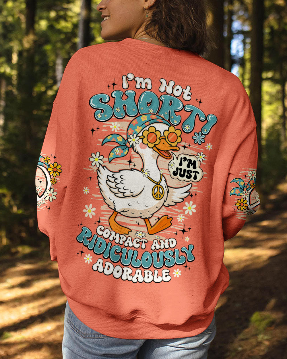 I'M NOT SHORT DUCK HIPPIE ALL OVER PRINT - TY2506252