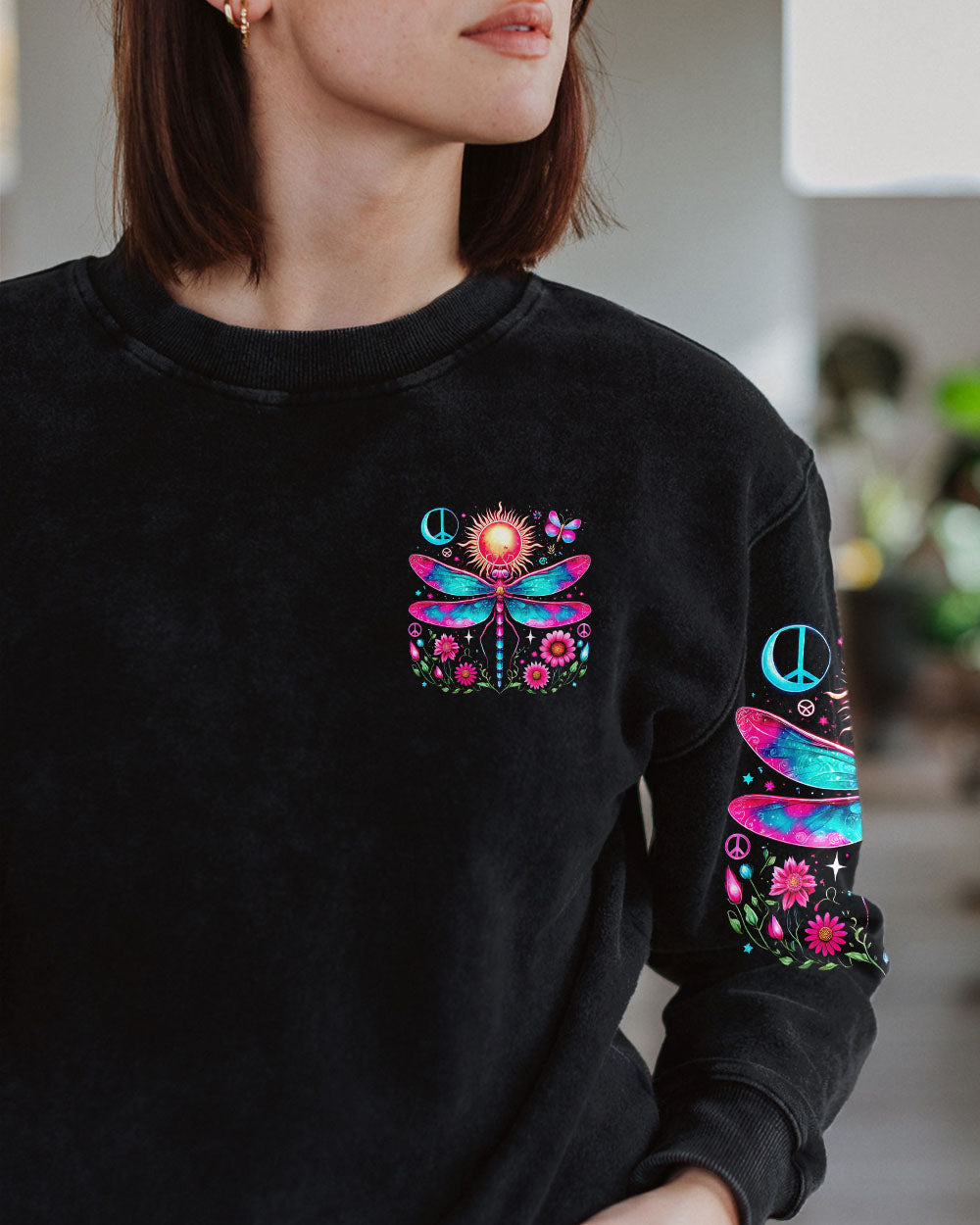 ONE LOVE ONE HEART ONE SPIRIT DRAGONFLY ALL OVER PRINT - TY2604241
