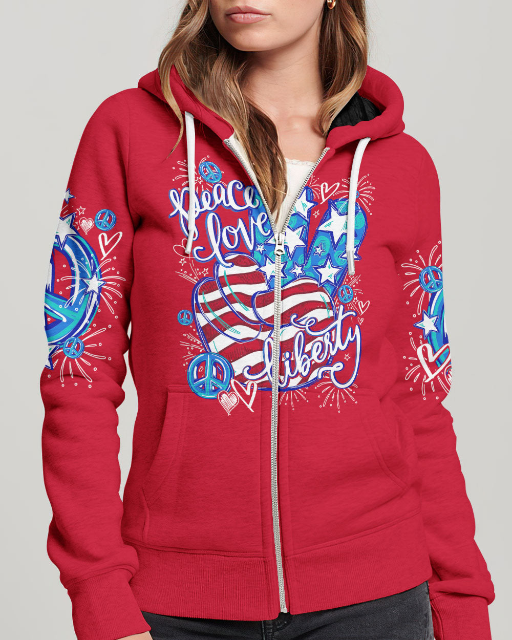PEACE LOVE LIBERTY ALL OVER PRINT - TY2604241
