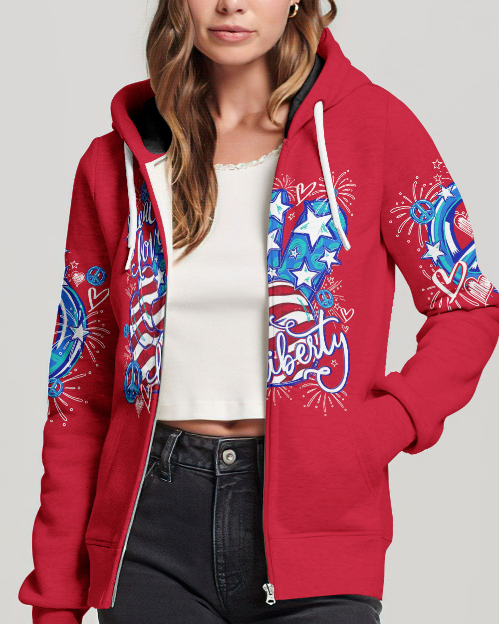 PEACE LOVE LIBERTY ALL OVER PRINT - TY2604241