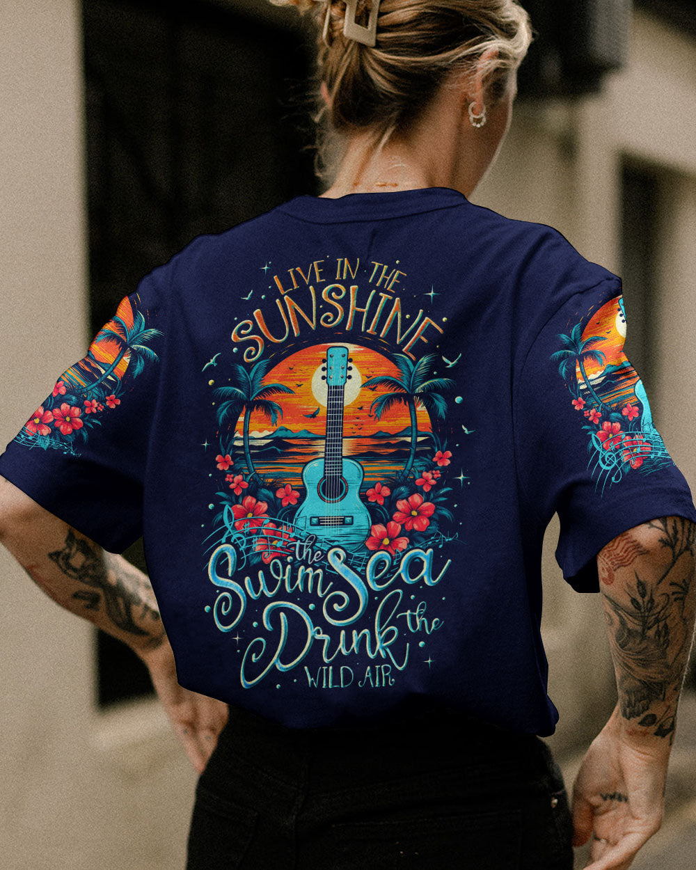 SWIM THE SEA GUITAR ALL OVER PRINT - TY2605231