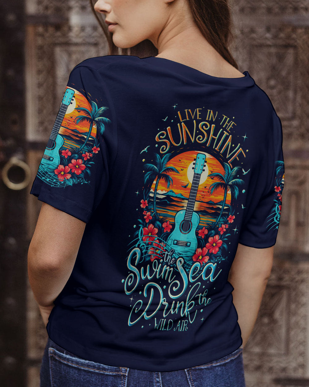 SWIM THE SEA GUITAR ALL OVER PRINT - TY2605231