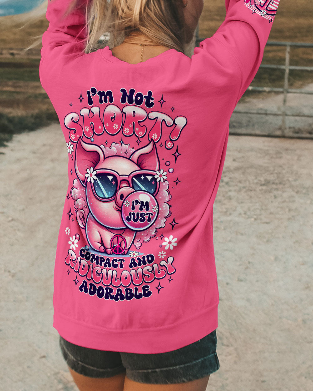 I'M NOT SHORT PIG HIPPIE ALL OVER PRINT - TY2606251