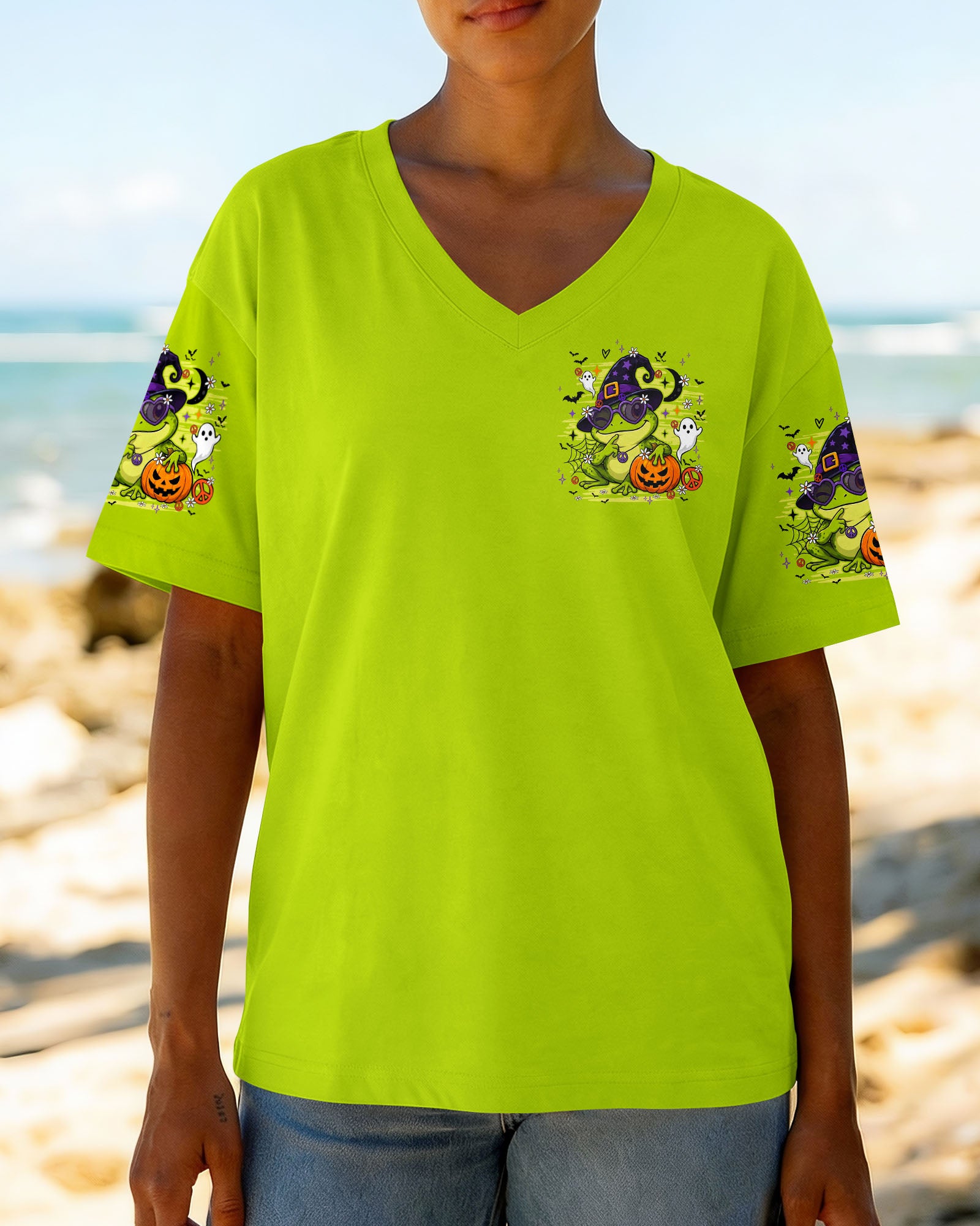 A WEE BIT WICKED FROG WITCH HALLOWEEN ALL OVER PRINT - TY2707261