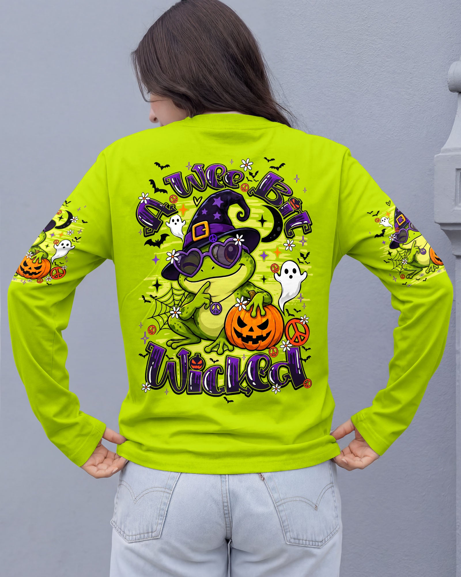 A WEE BIT WICKED FROG WITCH HALLOWEEN ALL OVER PRINT - TY2707261