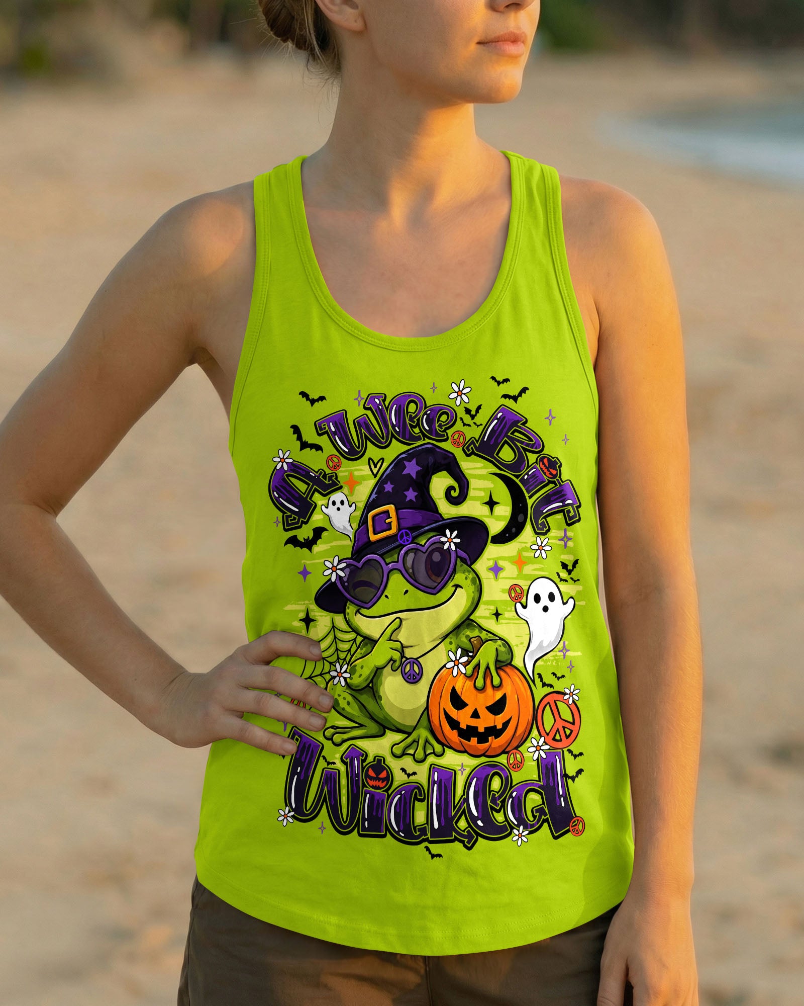 A WEE BIT WICKED FROG WITCH HALLOWEEN ALL OVER PRINT - TY2707261