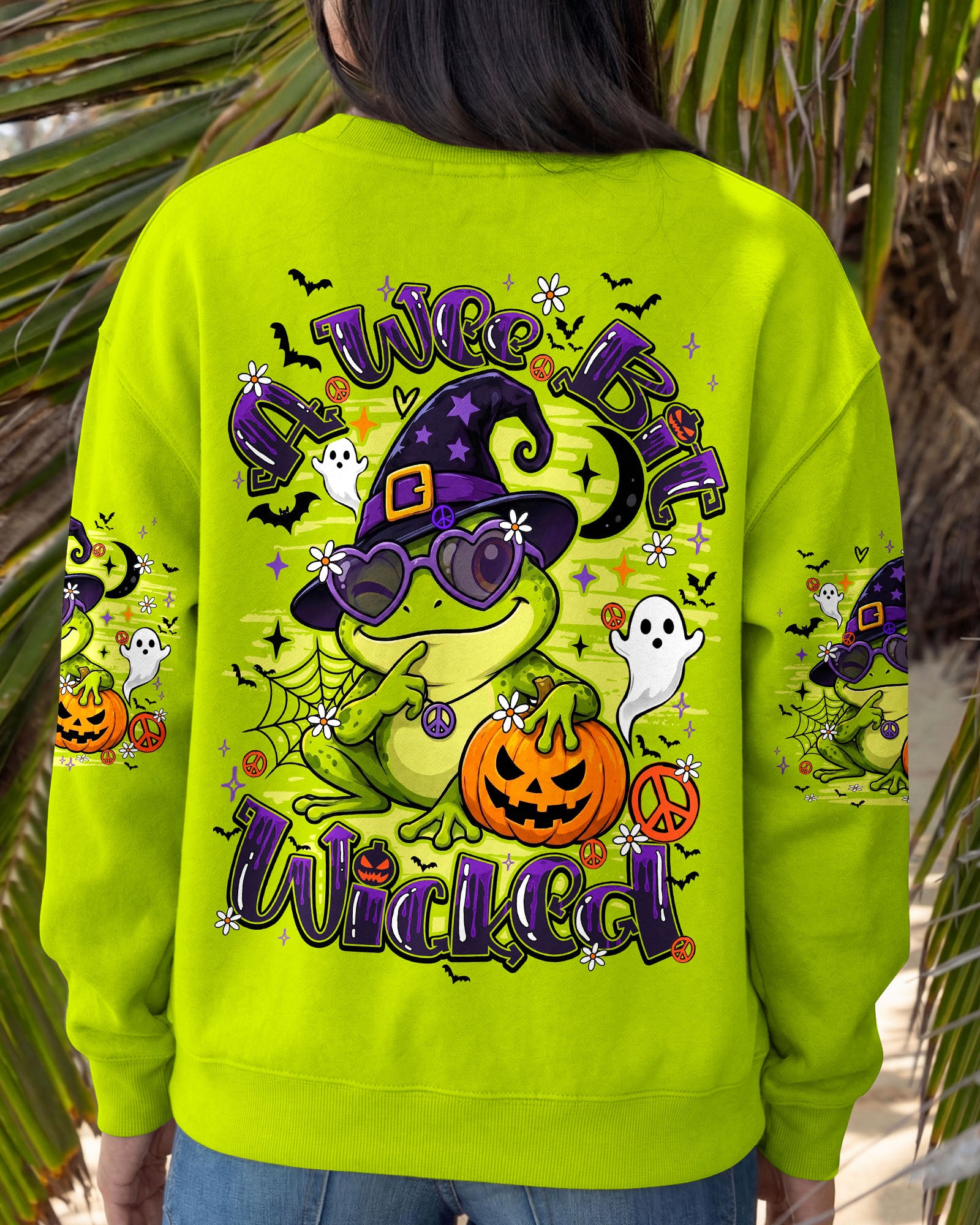 A WEE BIT WICKED FROG WITCH HALLOWEEN ALL OVER PRINT - TY2707261