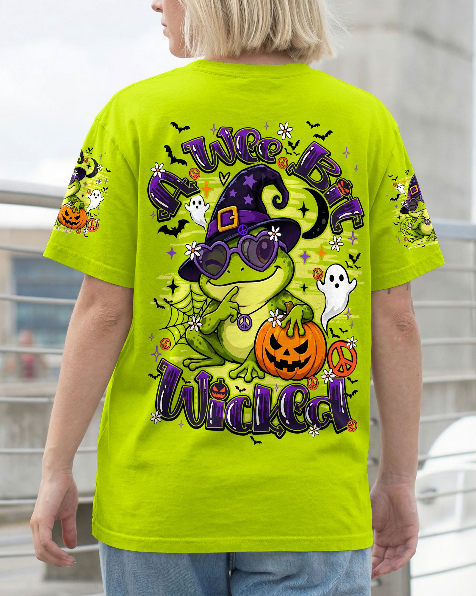 A WEE BIT WICKED FROG WITCH HALLOWEEN ALL OVER PRINT - TY2707261