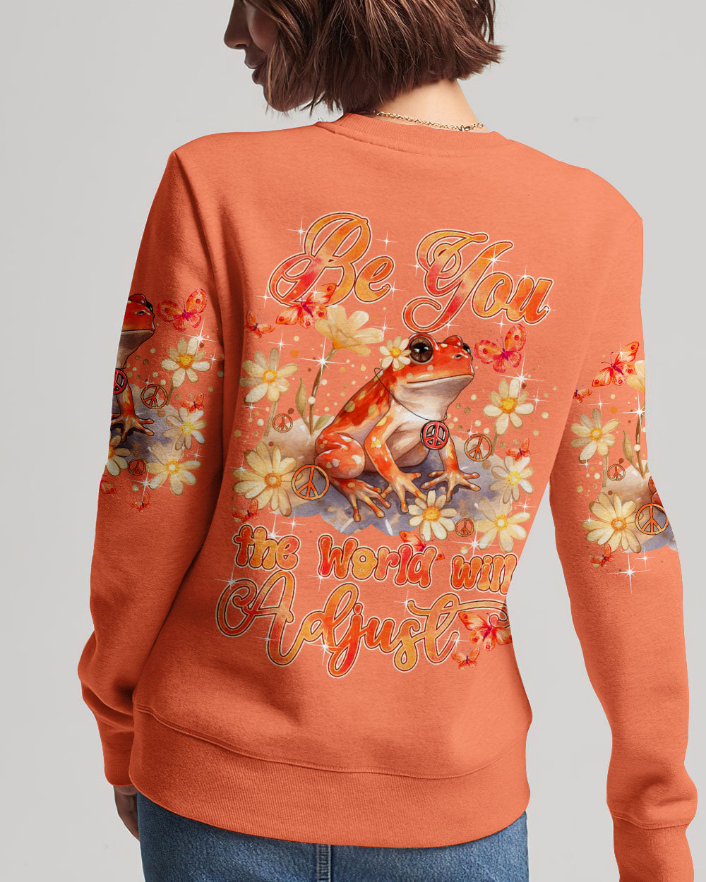 BE YOU THE WORLD WILL ADJUST FROG ALL OVER PRINT - TY2903242