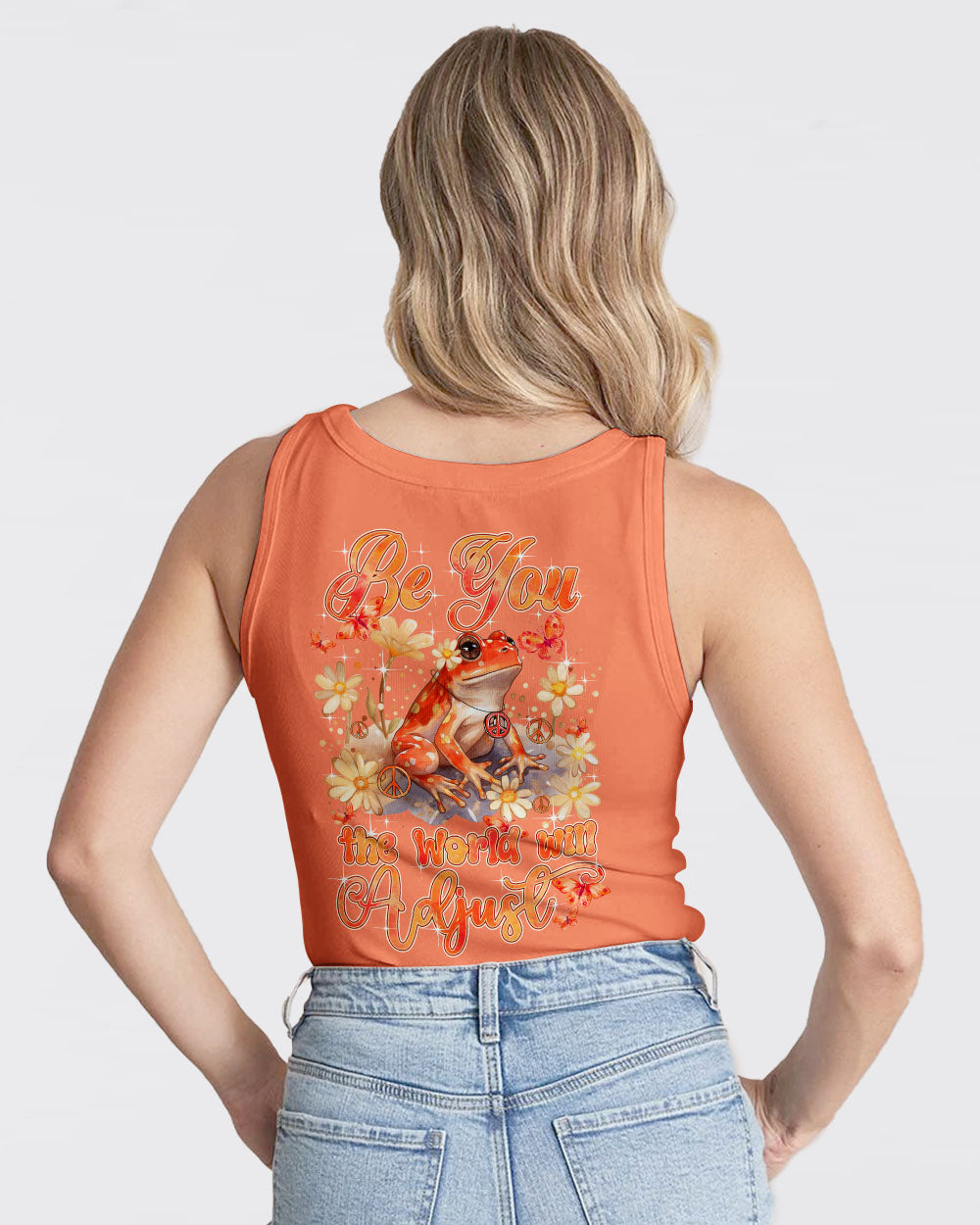 BE YOU THE WORLD WILL ADJUST FROG ALL OVER PRINT - TY2903242