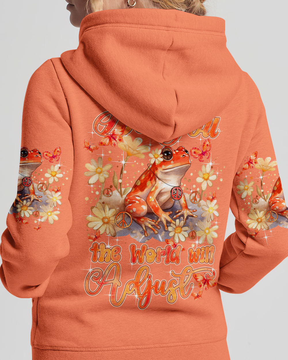 BE YOU THE WORLD WILL ADJUST FROG ALL OVER PRINT - TY2903242