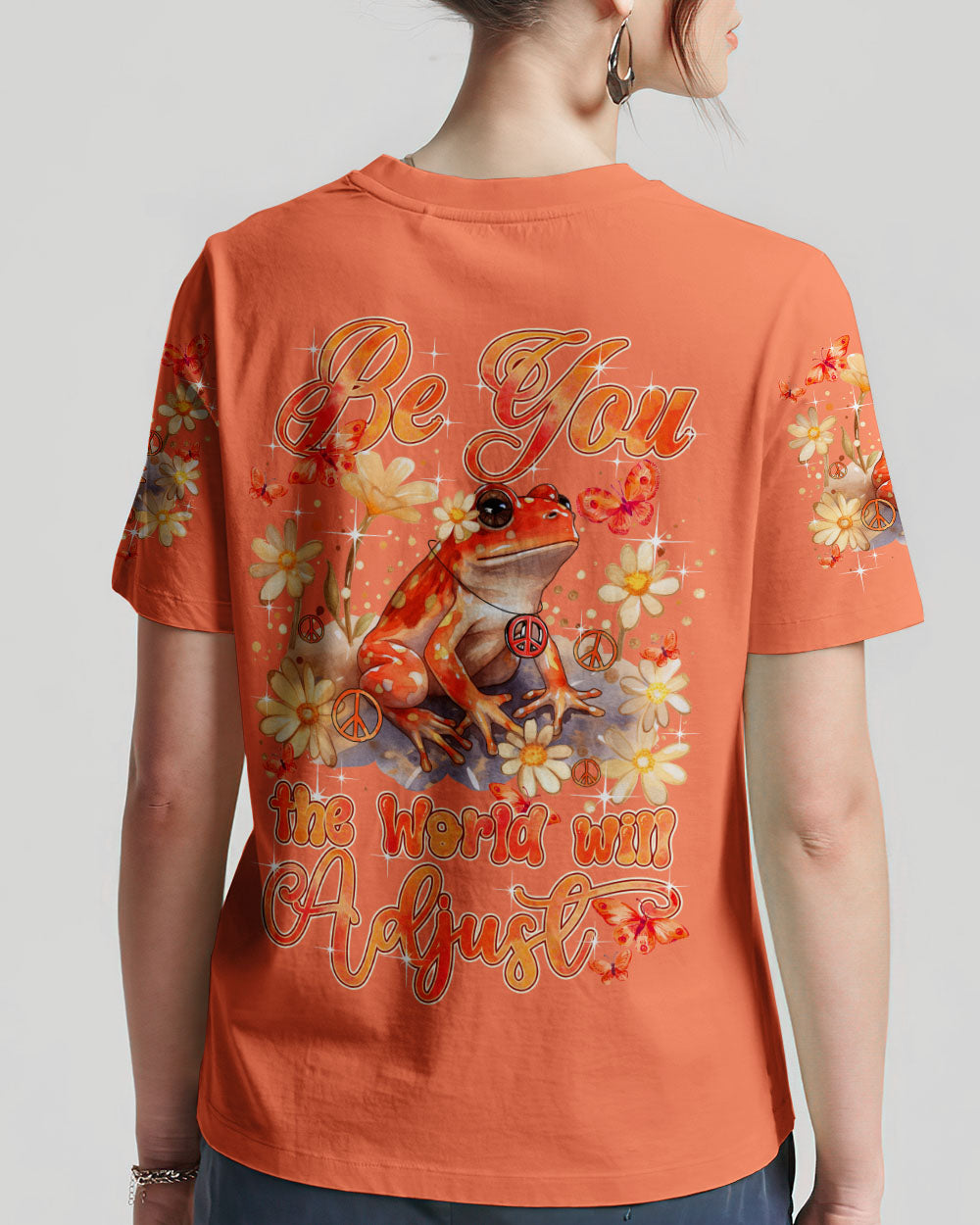 BE YOU THE WORLD WILL ADJUST FROG ALL OVER PRINT - TY2903242