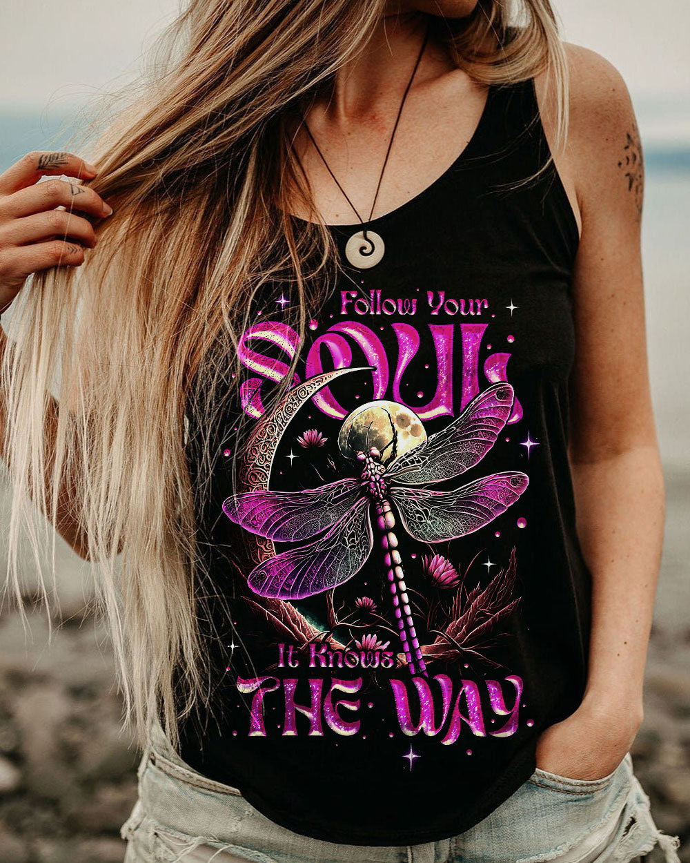 FOLLOW YOUR SOUL DRAGONFLY ALL OVER PRINT - TY2905231