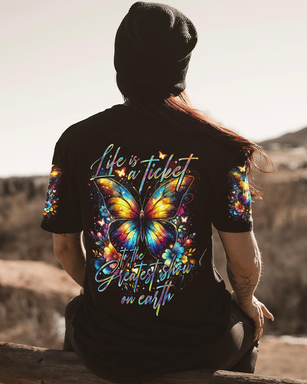 LIFE IS A TICKET BUTTERFLY ALL OVER PRINT - TY3001242