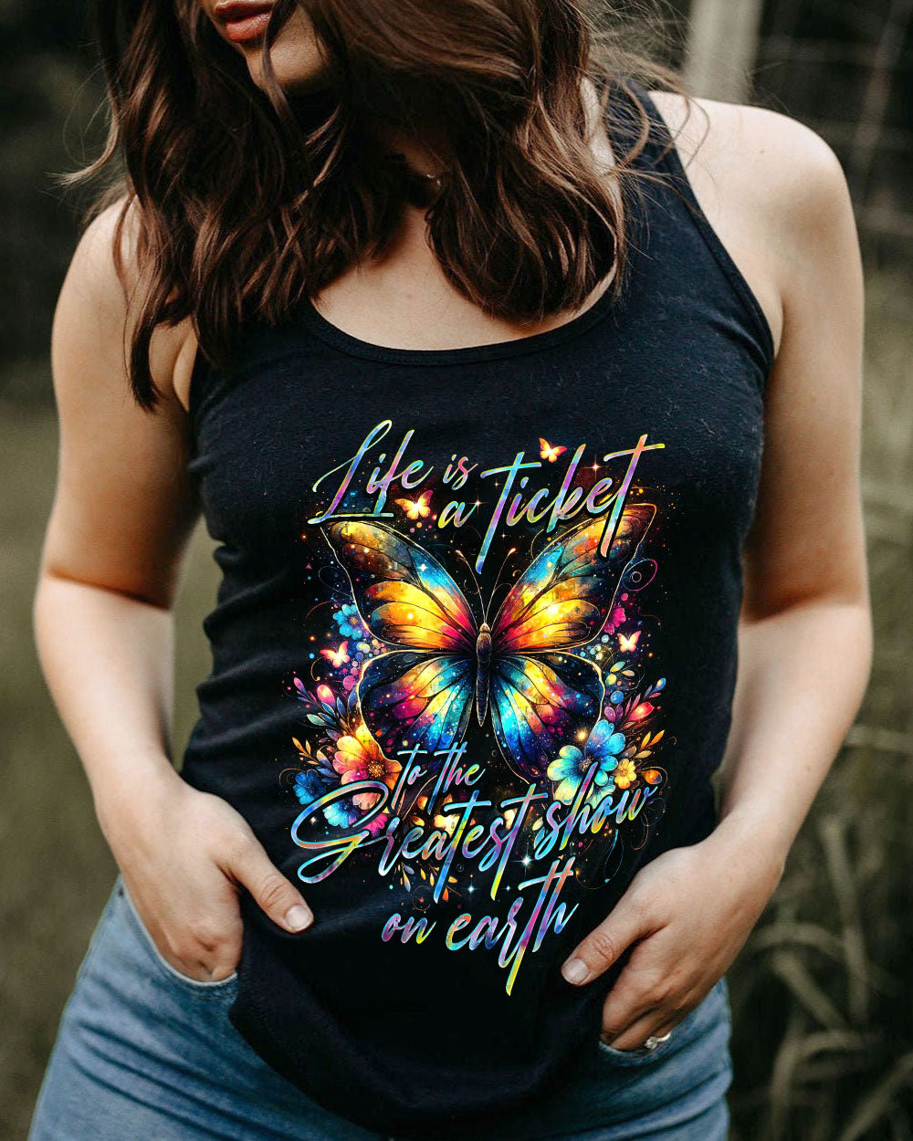 LIFE IS A TICKET BUTTERFLY ALL OVER PRINT - TY3001242