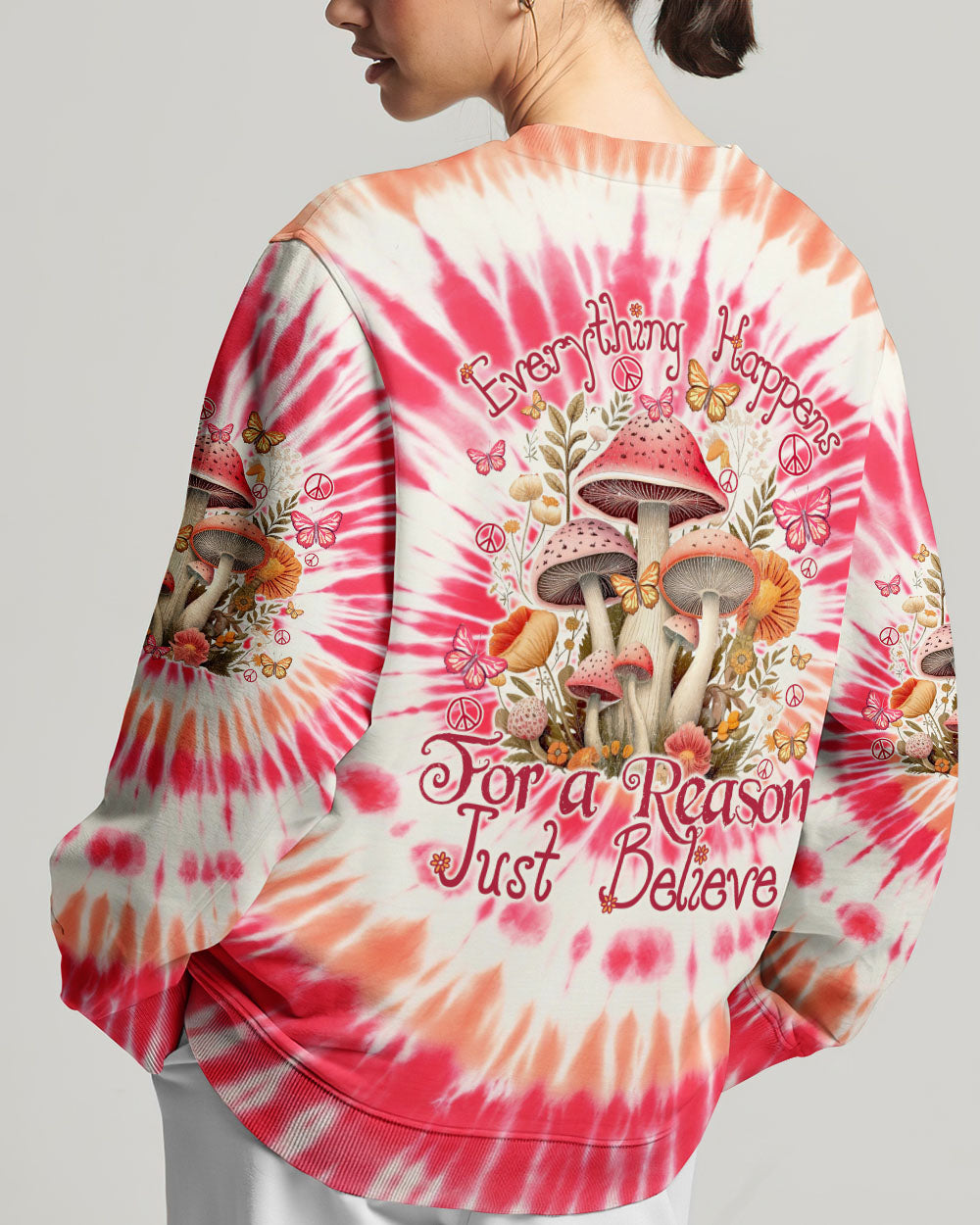 JUST BELIEVE MUSHROOM TIE DYE ALL OVER PRINT - TY3005242