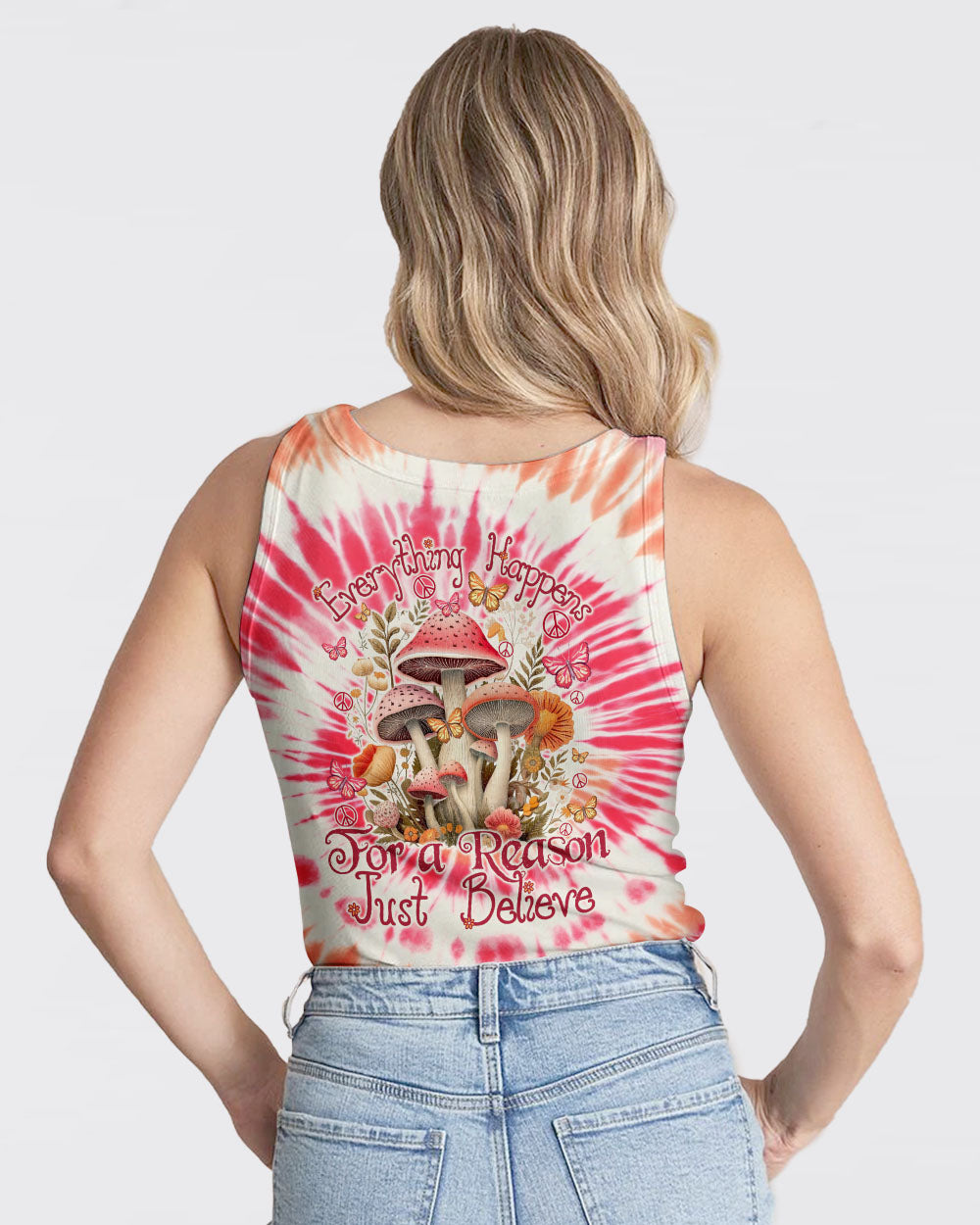JUST BELIEVE MUSHROOM TIE DYE ALL OVER PRINT - TY3005242