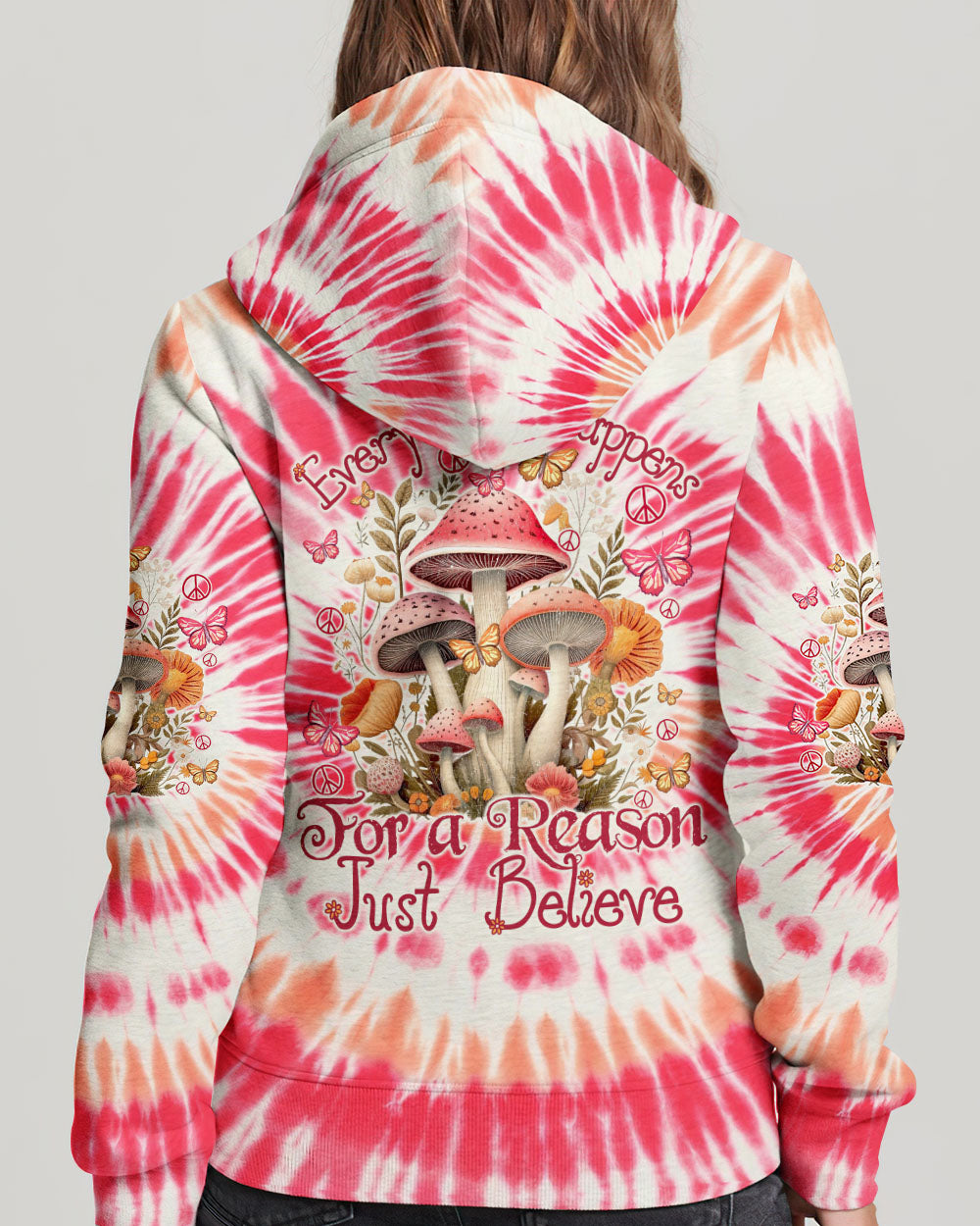 JUST BELIEVE MUSHROOM TIE DYE ALL OVER PRINT - TY3005242