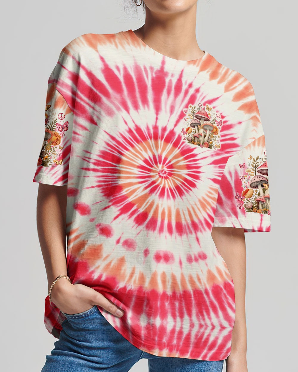 JUST BELIEVE MUSHROOM TIE DYE ALL OVER PRINT - TY3005242