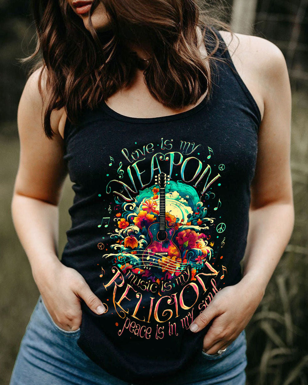 PEACE IS IN MY SOUL GUITAR ALL OVER PRINT - TY3105232
