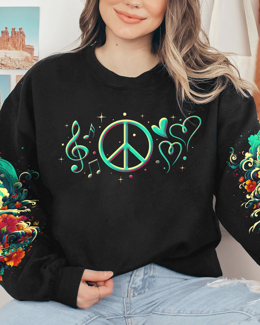 PEACE IS IN MY SOUL GUITAR ALL OVER PRINT - TY3105232