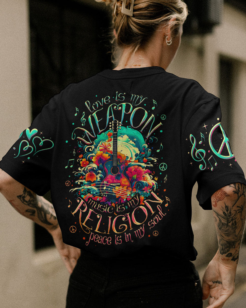 PEACE IS IN MY SOUL GUITAR ALL OVER PRINT - TY3105232