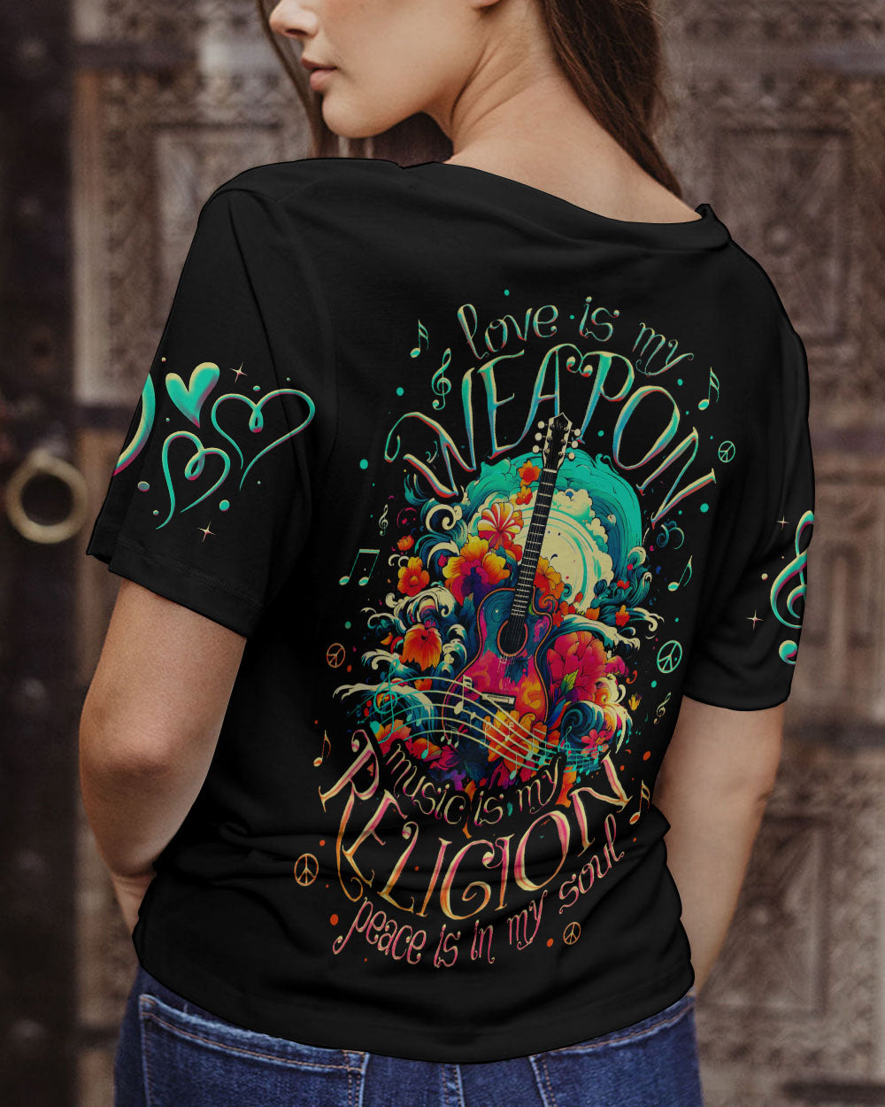 PEACE IS IN MY SOUL GUITAR ALL OVER PRINT - TY3105232