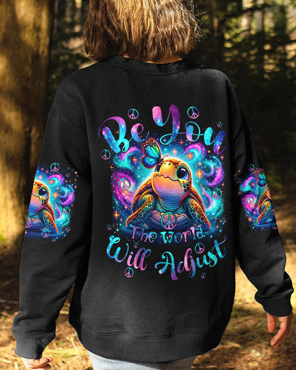BE YOU THE WORLD WILL ADJUST TURTLE ALL OVER PRINT - TY3105242