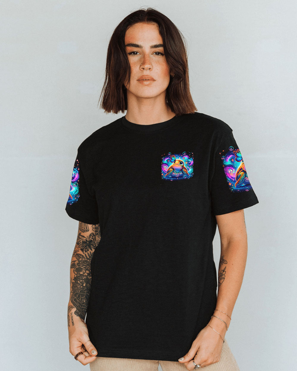 BE YOU THE WORLD WILL ADJUST TURTLE ALL OVER PRINT - TY3105242