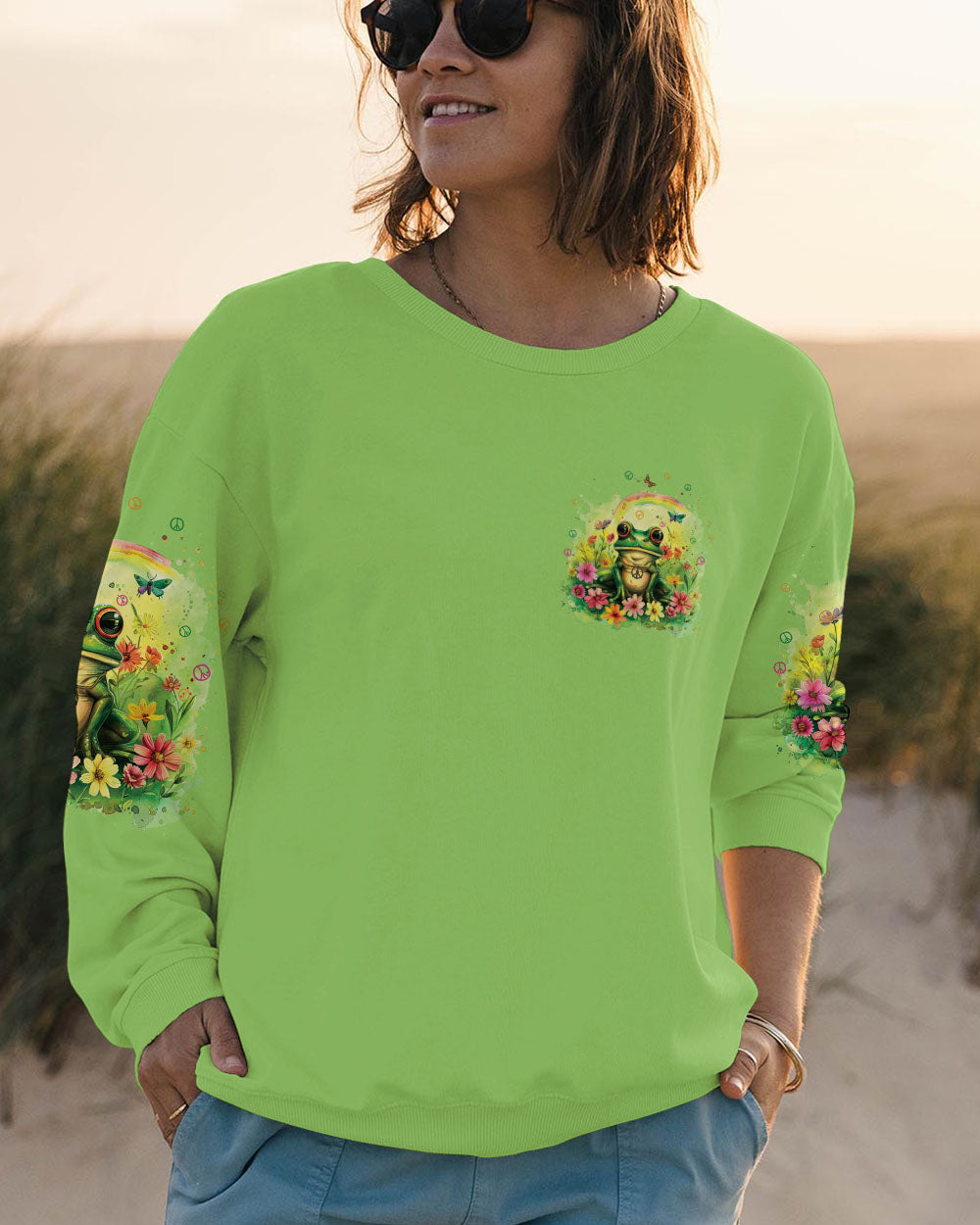 BE YOU THE WORLD WILL ADJUST FROG ALL OVER PRINT - TYHI0203242