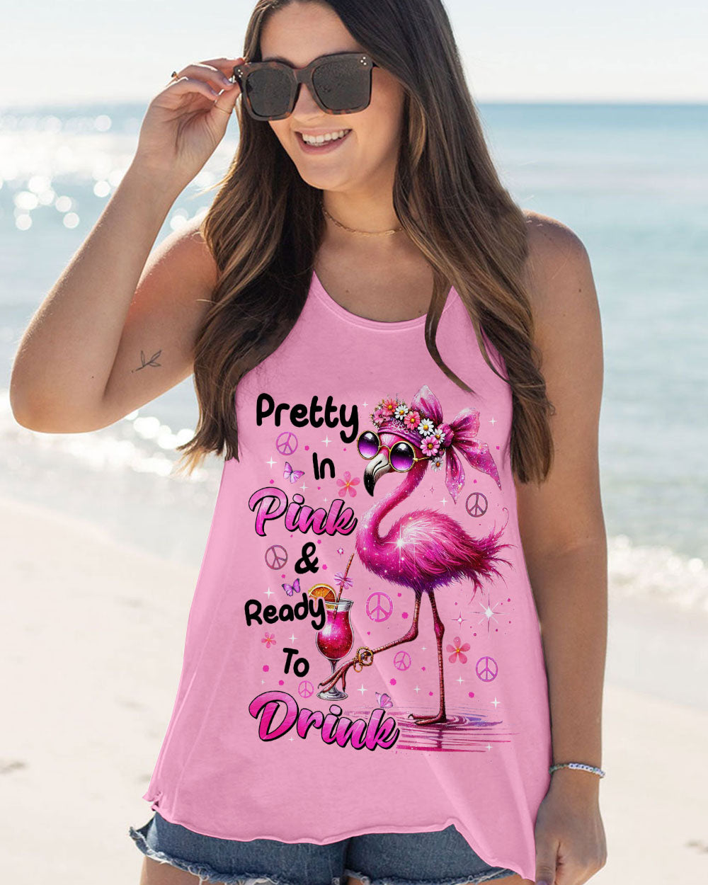 PRETTY IN PINK FLAMINGO ALL OVER PRINT - TYHI0207244
