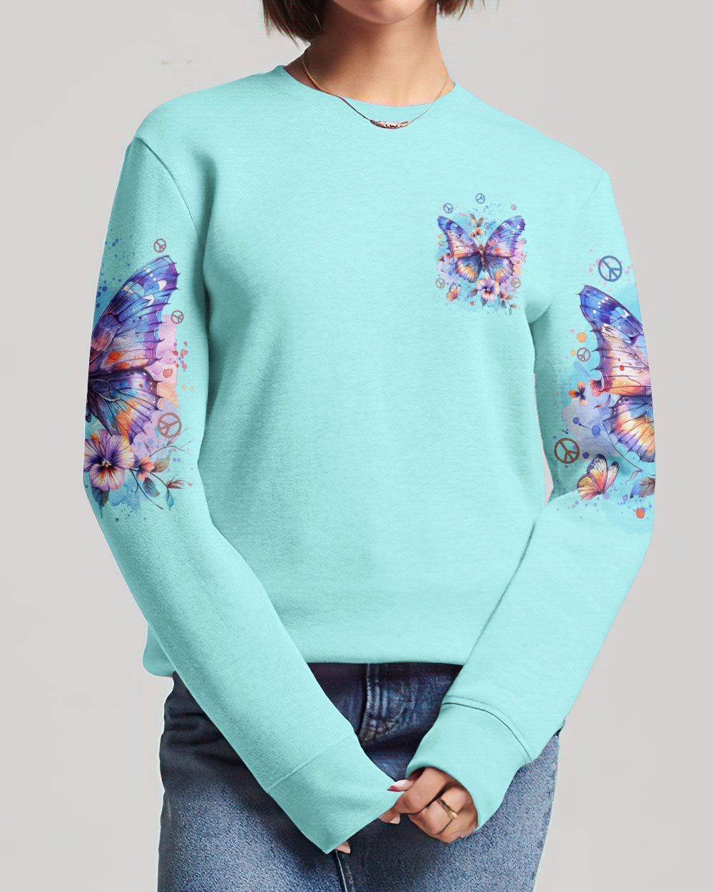 JUST BREATHE BUTTERFLIES ALL OVER PRINT - TYHI0304242