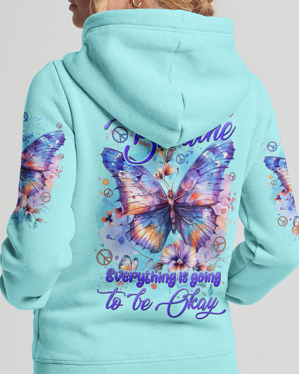 JUST BREATHE BUTTERFLIES ALL OVER PRINT - TYHI0304242