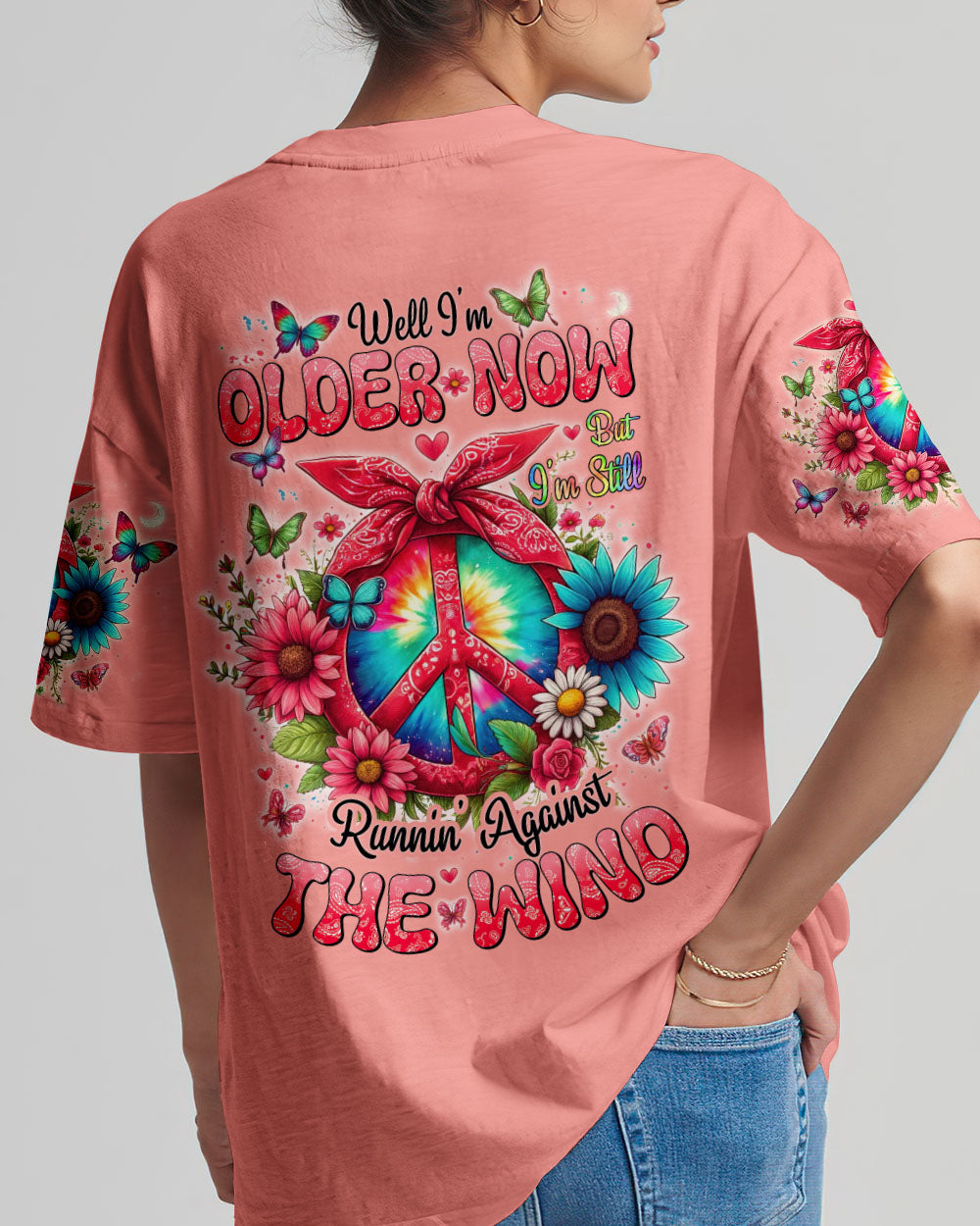 RUNNING AGAINST THE WIND PEACE ALL OVER PRINT - TYHI0406242