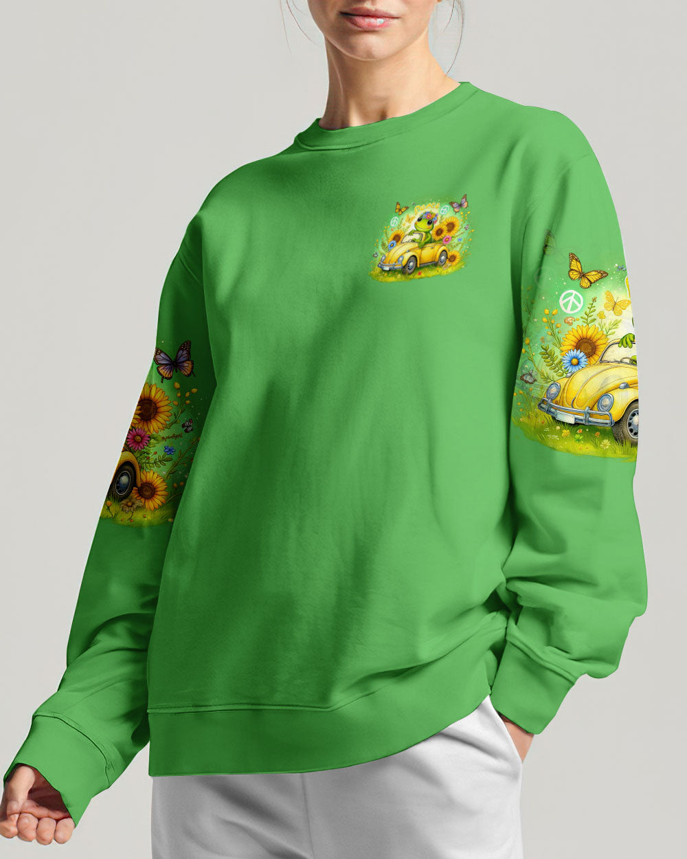I THINK I'LL JUST BE HAPPY TODAY FROG ALL OVER PRINT - TYHI0506242