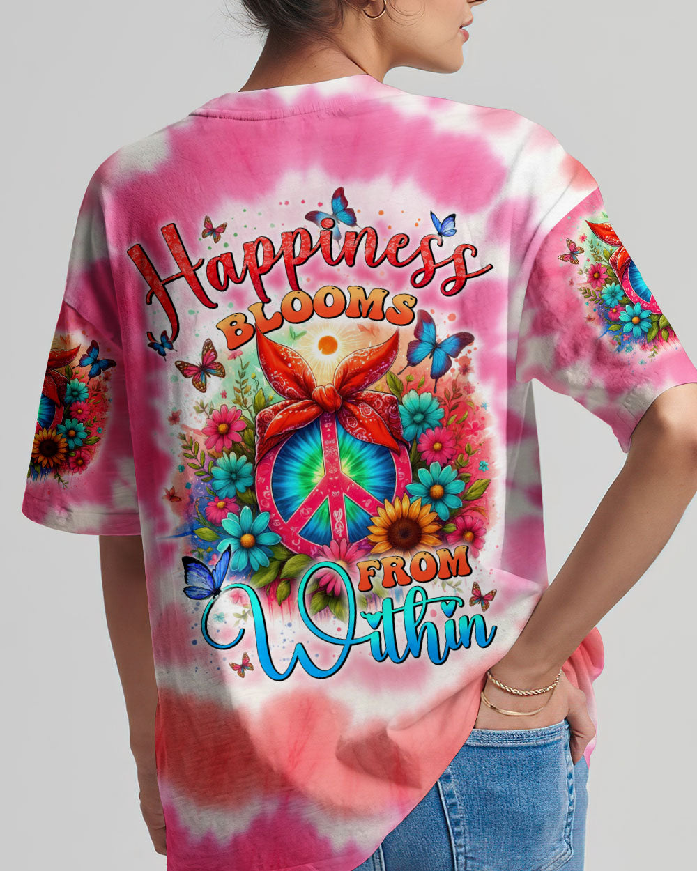 HAPPINESS BLOOMS FROM WITHIN ALL OVER PRINT - TYHI0706241
