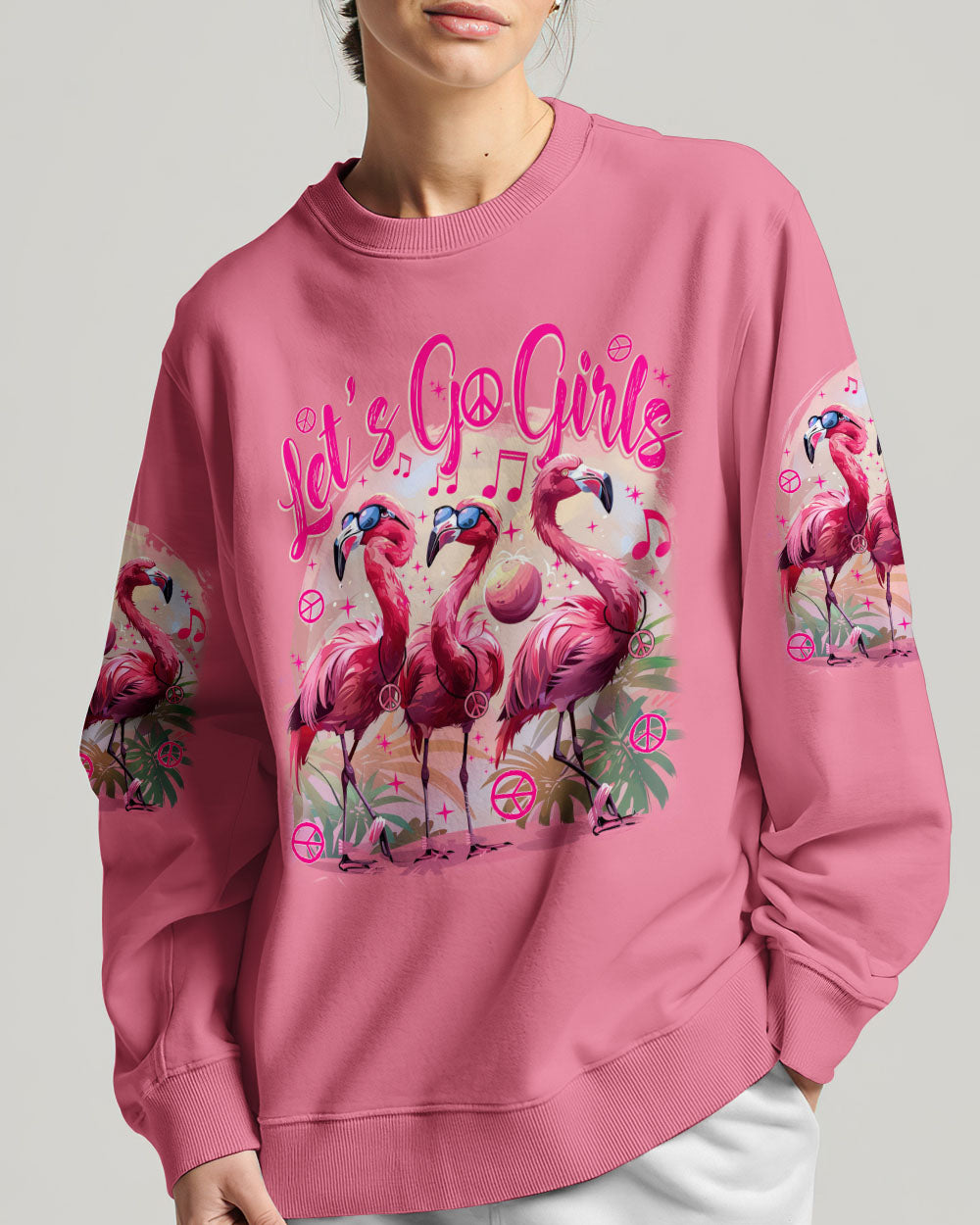 LET'S GO GIRLS FLAMINGO ALL OVER PRINT - TYHI0904241
