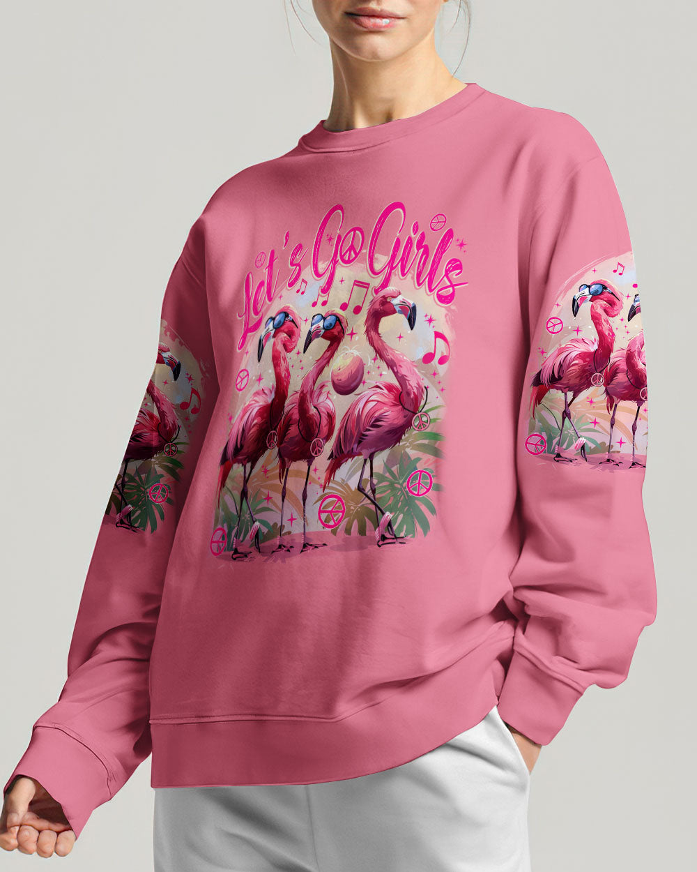 LET'S GO GIRLS FLAMINGO ALL OVER PRINT - TYHI0904241