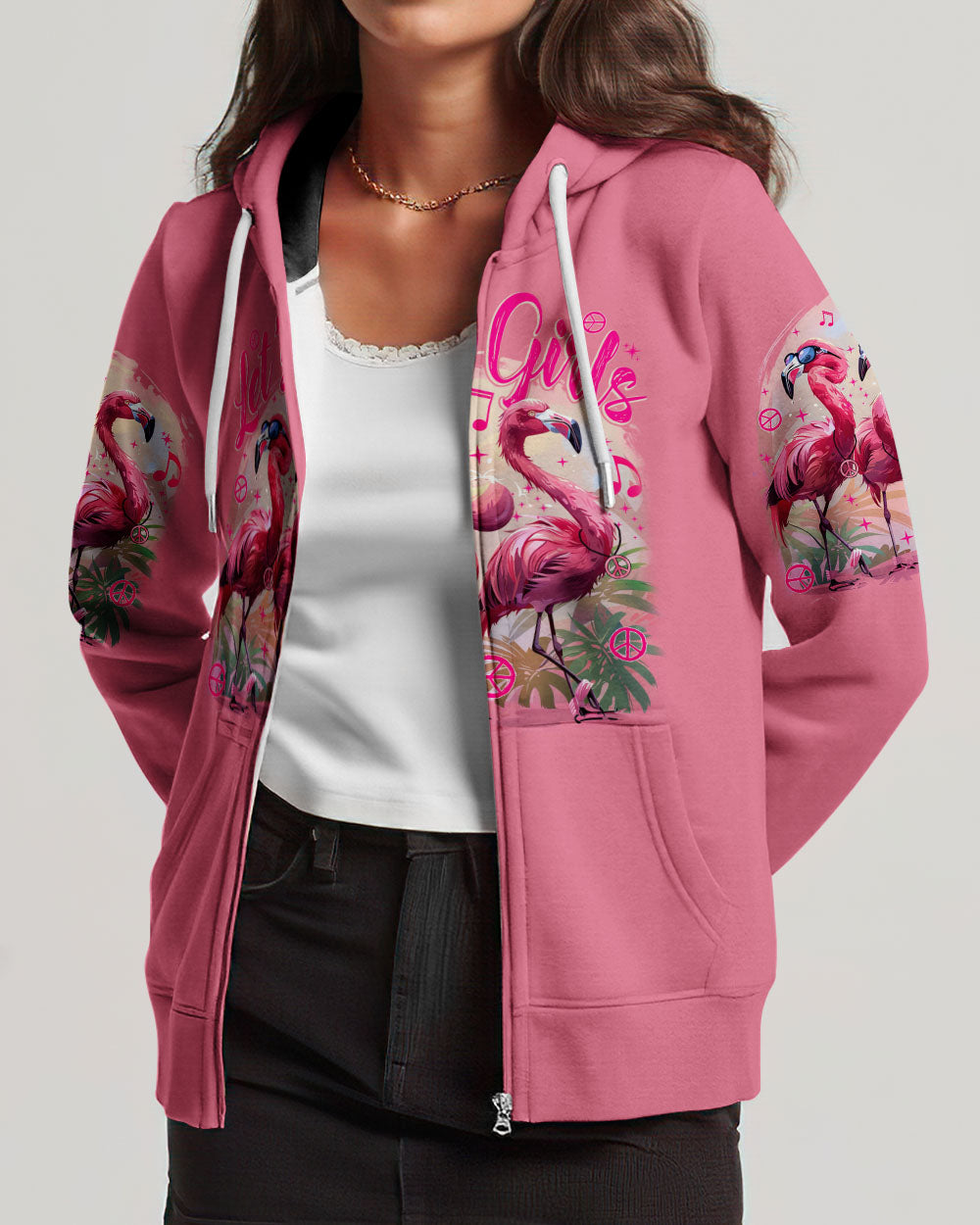 LET'S GO GIRLS FLAMINGO ALL OVER PRINT - TYHI0904241