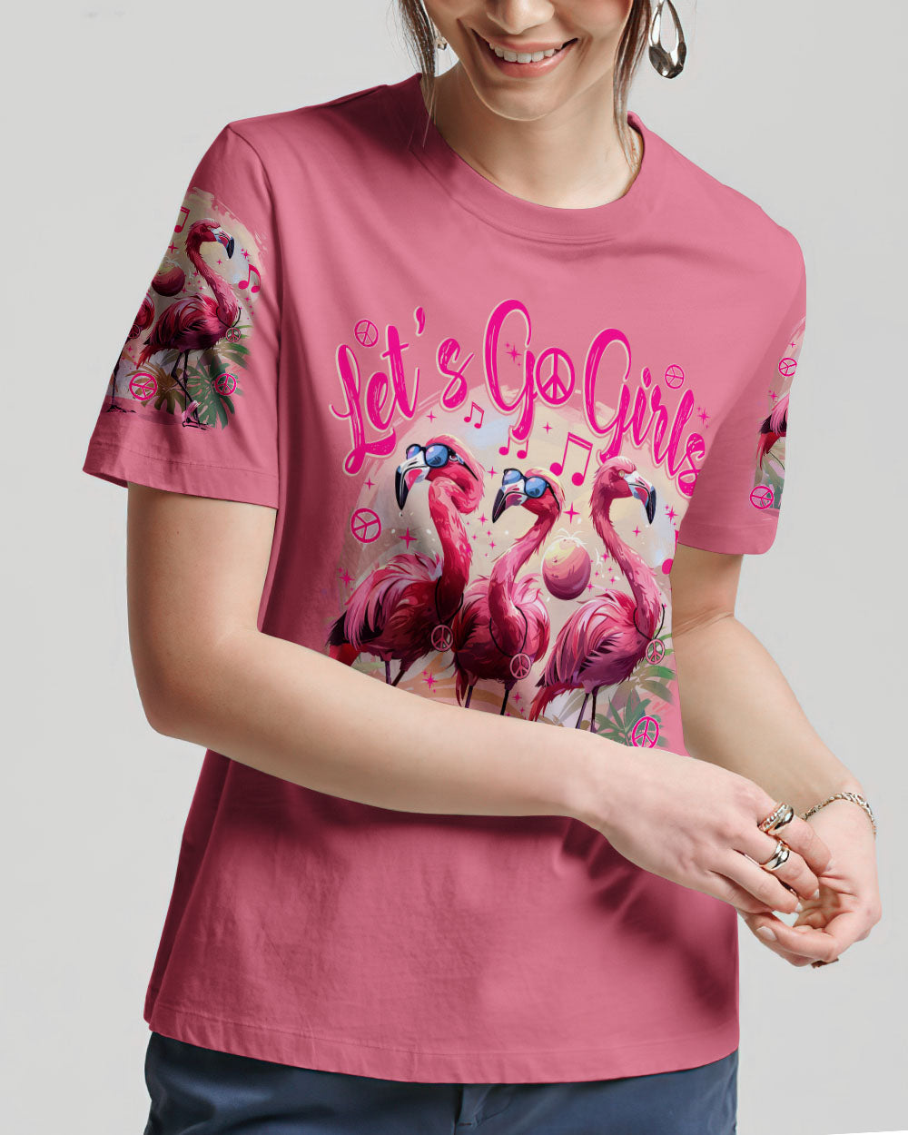 LET'S GO GIRLS FLAMINGO ALL OVER PRINT - TYHI0904241